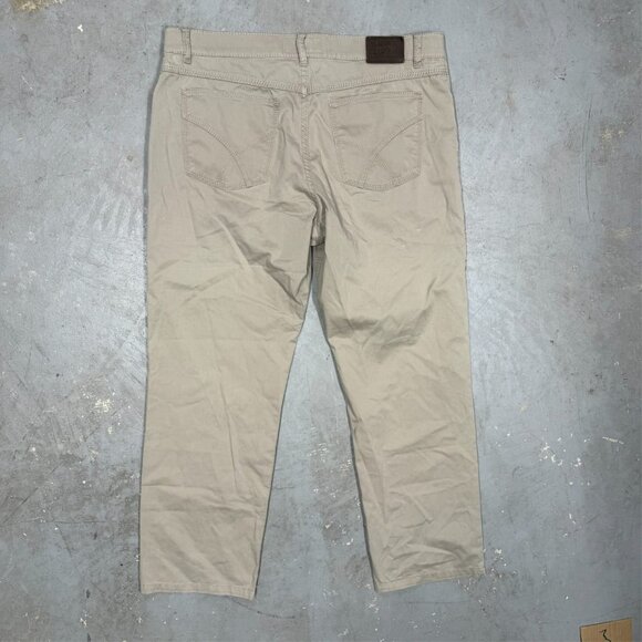 BRAX Cooper Chino Pants Stretch Cotton Trousers Beige 36x29 - Picture 8 of 10